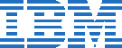 IBM corporate logo in blue