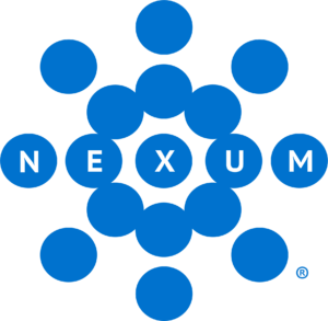 Nexum cybersecurity corporate logo in blue