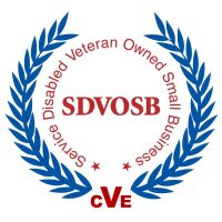 Service-Disabled Veteran-Owned Small Business corporate logo in red and blue